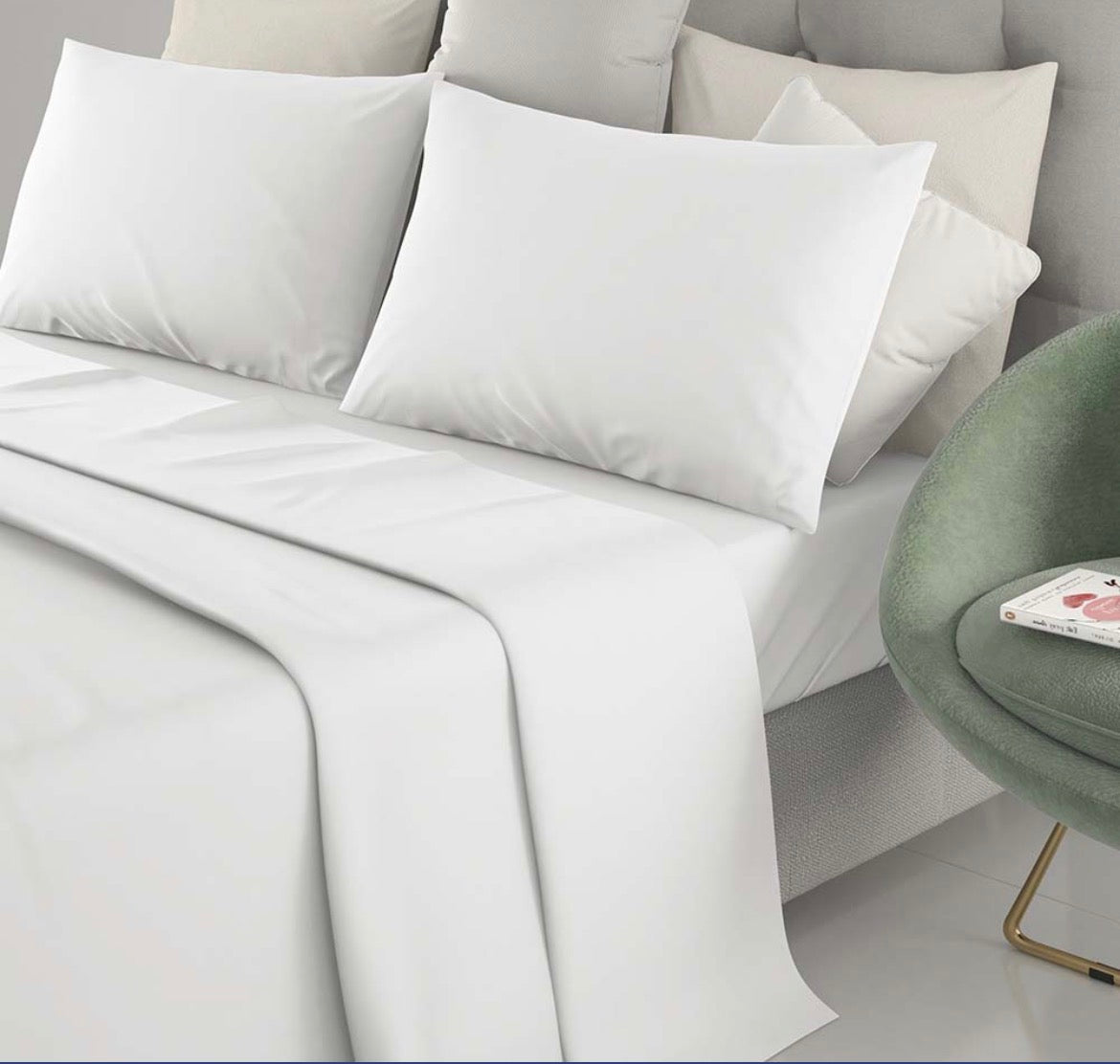 Completo letto matrimoniale tinta unita ✨