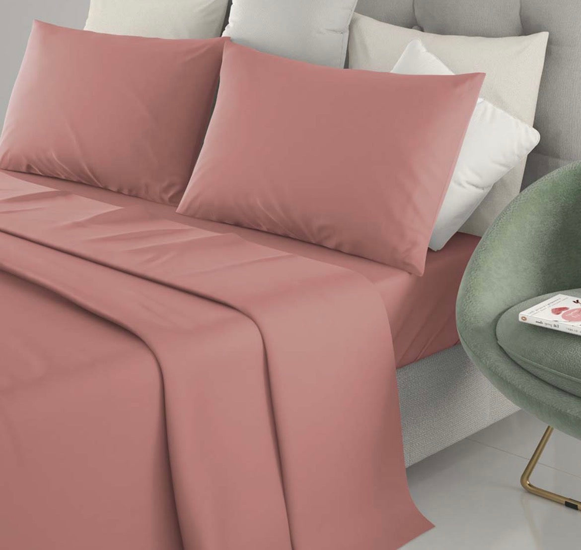 Completo letto matrimoniale tinta unita ✨