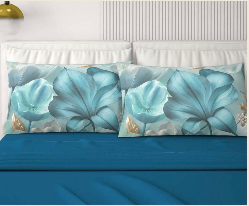 Completo letto matrimoniale con federe digitali ✨