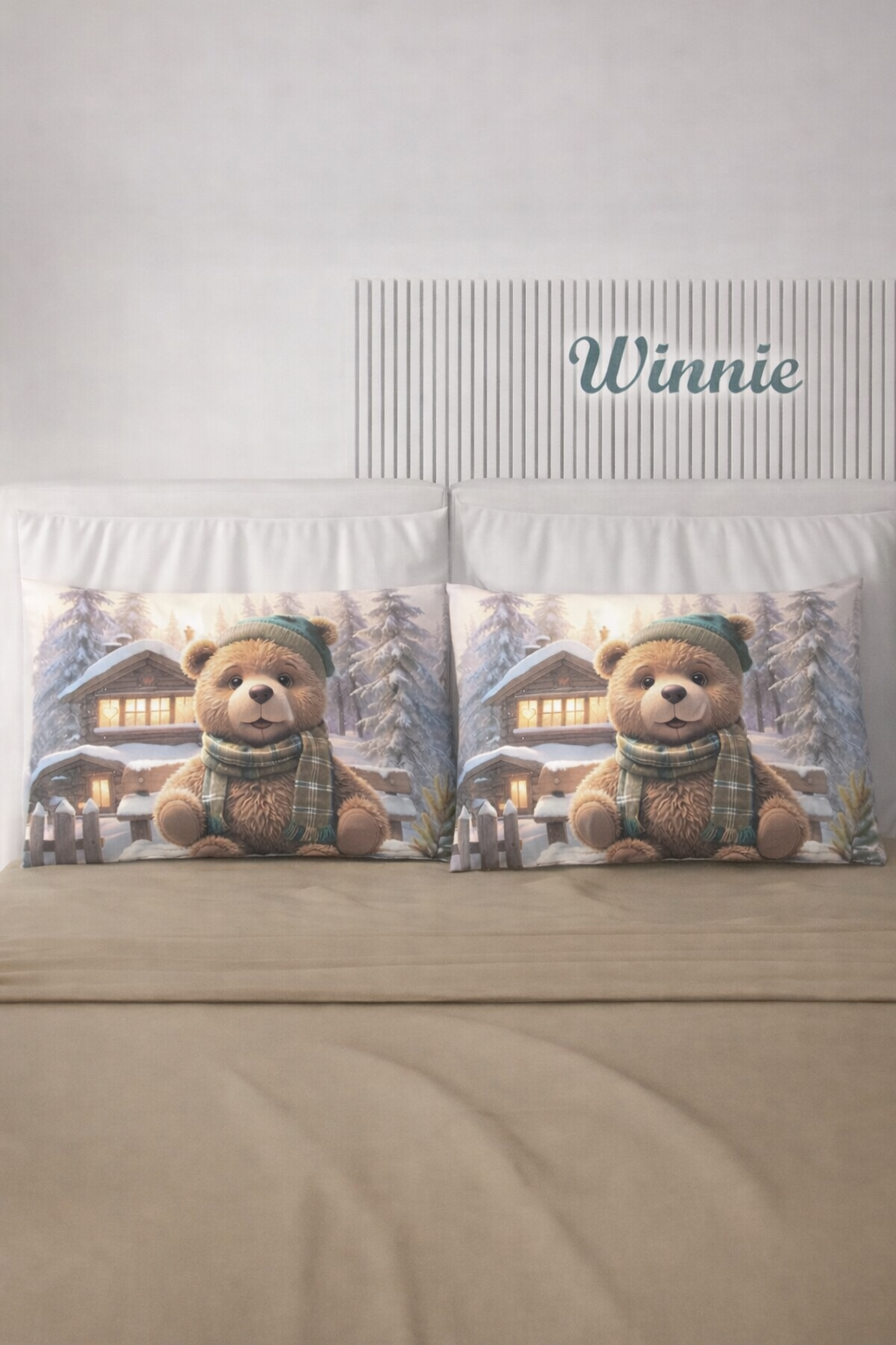 Completo letto matrimoniale con federe digitali ✨