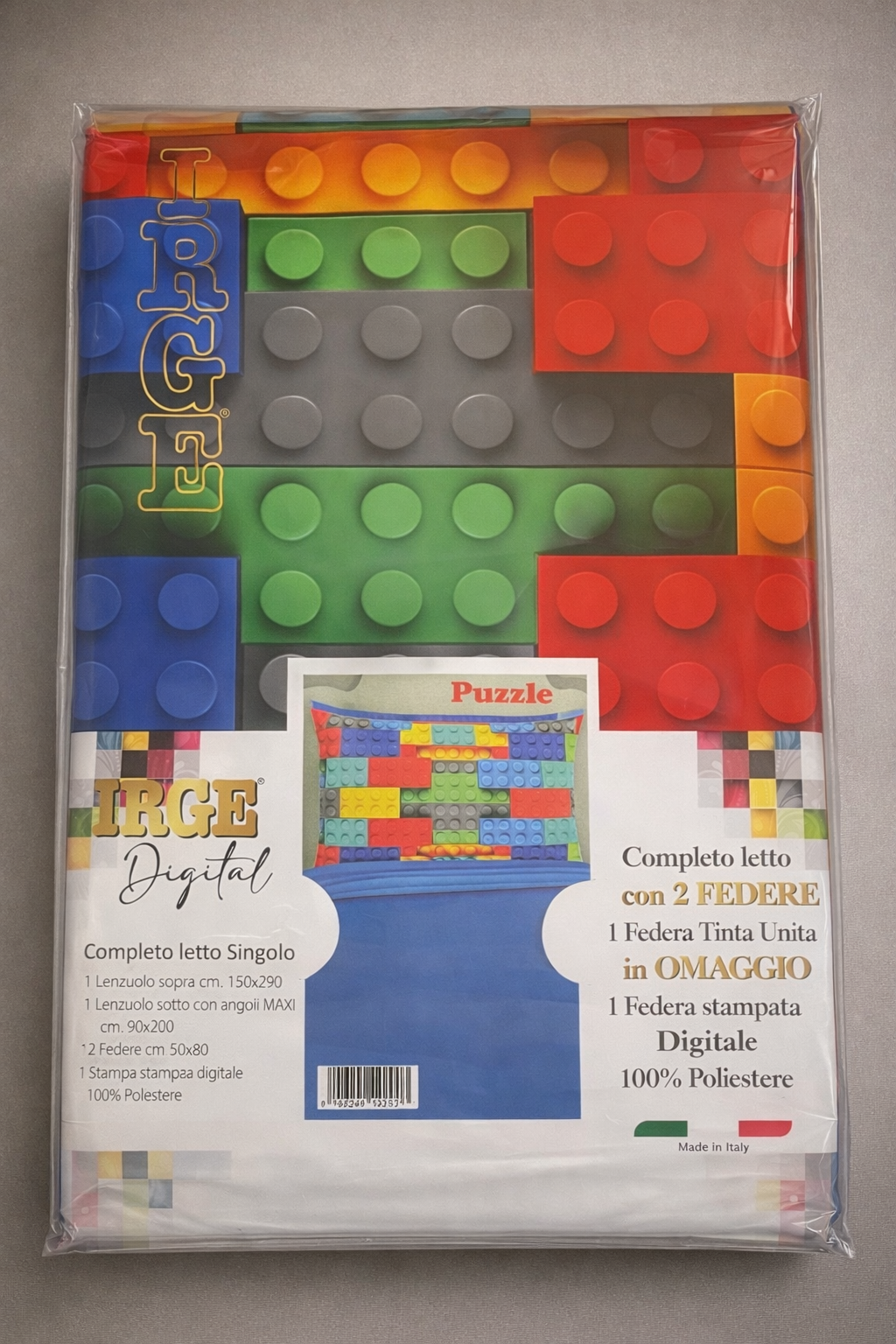 Completo letto singolo con federe digitali ✨